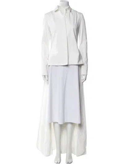Pre-owned Brandon Maxwell Coat In White