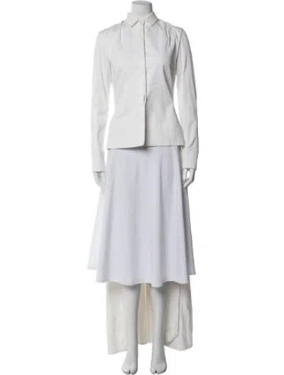 Pre-owned Brandon Maxwell Coat In White