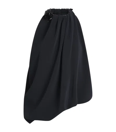 Brandon Maxwell Crepe Haze Top In Black