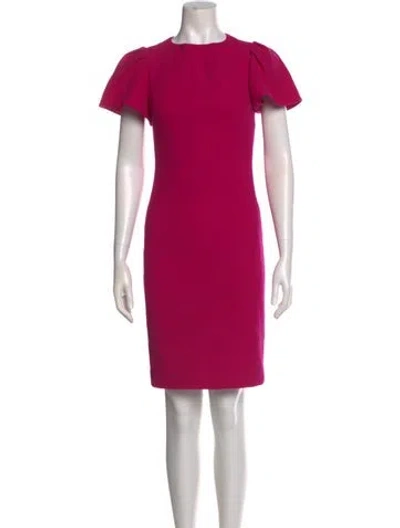 Pre-owned Brandon Maxwell Crew Neck Knee-length Dress In Pink