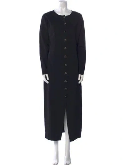 Pre-owned Brandon Maxwell Crew Neck Long Dress W/ Tags In Black