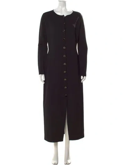 Pre-owned Brandon Maxwell Crew Neck Long Dress W/ Tags In Black