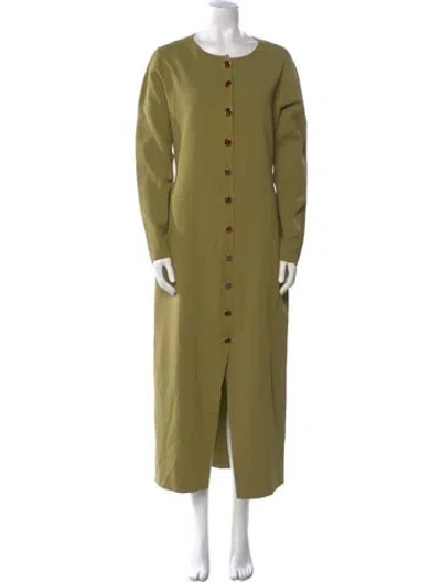 Pre-owned Brandon Maxwell Crew Neck Long Dress W/ Tags In Green