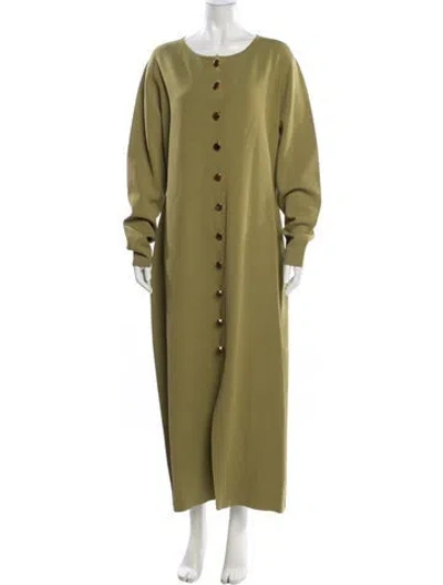 Pre-owned Brandon Maxwell Crew Neck Long Dress W/ Tags In Green