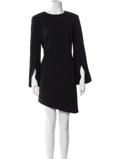 Pre-owned Brandon Maxwell Crew Neck Mini Dress W/ Tags In Black