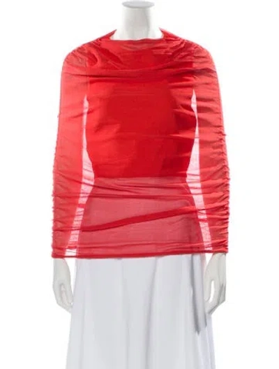 Pre-owned Brandon Maxwell Crew Neck Sleeveless Crop Top W/ Tags In Orange