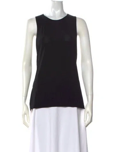 Pre-owned Brandon Maxwell Crew Neck Sleeveless Top In Black