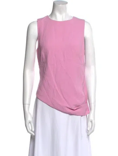 Pre-owned Brandon Maxwell Crew Neck Sleeveless Top In Pink