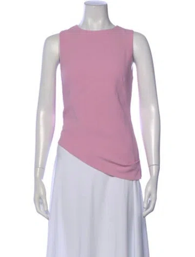 Pre-owned Brandon Maxwell Crew Neck Sleeveless Top In Pink