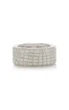 BRANDON MAXWELL CROC EFFECT METAL RING