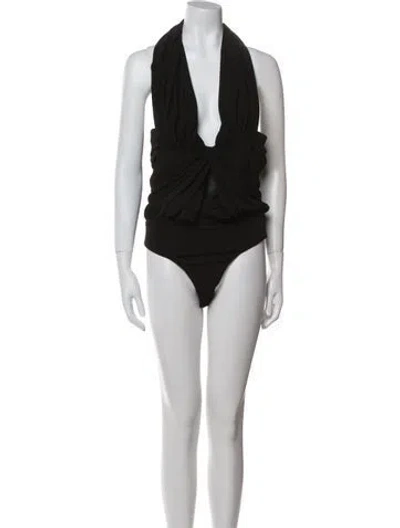 Pre-owned Brandon Maxwell Cutout Accent In Black