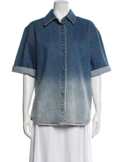 Pre-owned Brandon Maxwell Denim Jacket In Blue