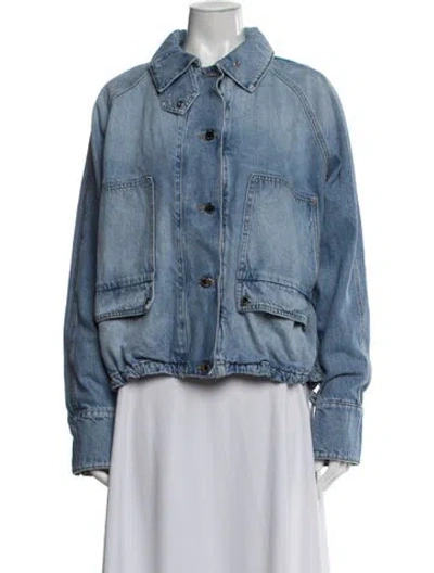 Pre-owned Brandon Maxwell Denim Jacket In Blue