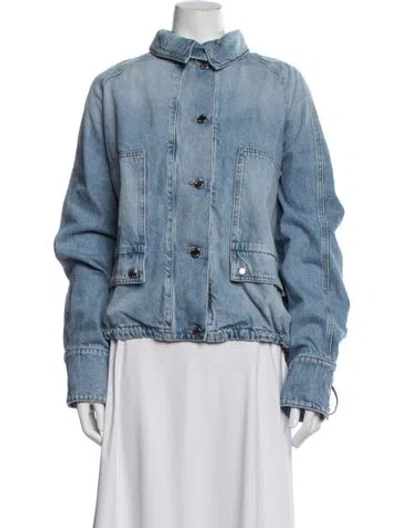 Pre-owned Brandon Maxwell Denim Jacket In Blue