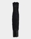 Brandon Maxwell Denyse Embellished Sheath Midi Dress In Black