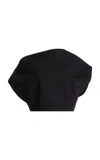 Brandon Maxwell Exclusive Riviera Asymmetric Draped Cotton Crop Top In Black
