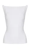 Brandon Maxwell Exclusive Riviera Knit Tank Top In White