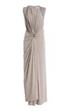 Brandon Maxwell Exclusive Serene Jersey Dress In Neutral