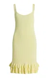 Brandon Maxwell Exclusive Sutter Knit Mini Dress In Yellow