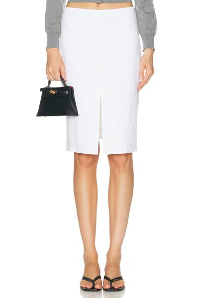 Brandon Maxwell Fenn Pencil Skirt In White