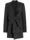 Brandon Maxwell Gathered-detail Blazer In Black