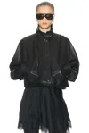 Brandon Maxwell Harper Balloon Jacket In Black
