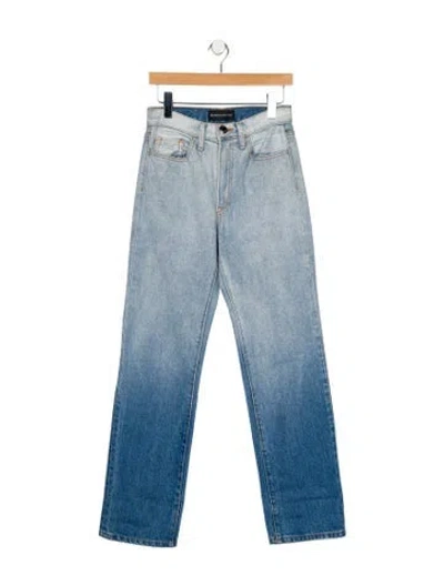 Pre-owned Brandon Maxwell High-rise Straight Leg Jeans In Blue