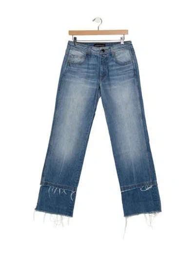 Pre-owned Brandon Maxwell High-rise Straight Leg Jeans In Blue