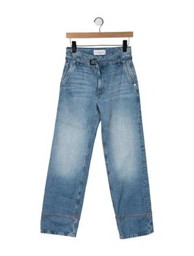 Pre-owned Brandon Maxwell High-rise Straight Leg Jeans In Blue