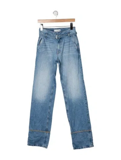 Pre-owned Brandon Maxwell High-rise Straight Leg Jeans In Blue