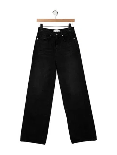 Pre-owned Brandon Maxwell High-rise Wide Leg Jeans In Black