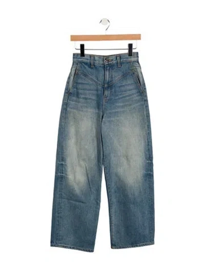 Pre-owned Brandon Maxwell High-rise Wide Leg Jeans In Blue