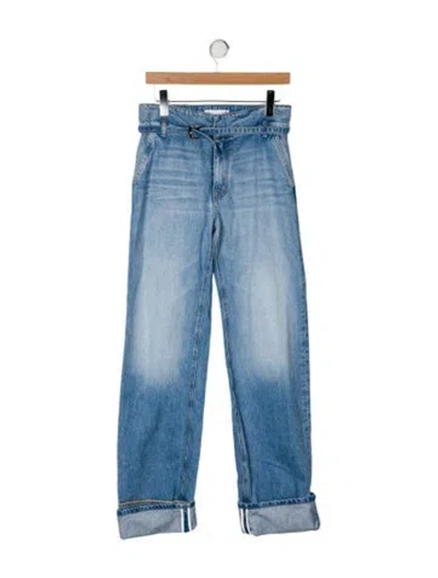 Pre-owned Brandon Maxwell High-rise Wide Leg Jeans In Blue