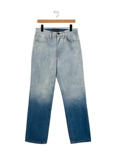 Pre-owned Brandon Maxwell High-rise Wide Leg Jeans In Blue