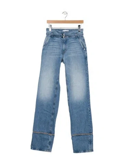 Pre-owned Brandon Maxwell High-rise Wide Leg Jeans In Blue