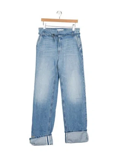 Pre-owned Brandon Maxwell High-rise Wide Leg Jeans In Blue