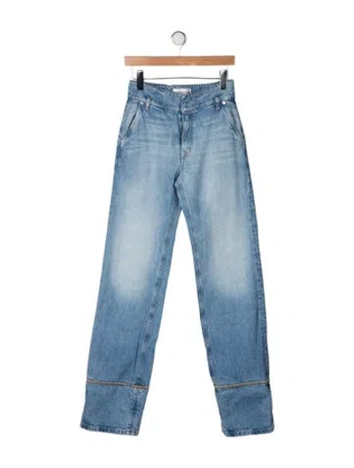 Pre-owned Brandon Maxwell High-rise Wide Leg Jeans In Blue