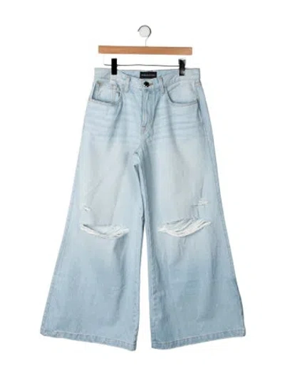 Pre-owned Brandon Maxwell High-rise Wide Leg Jeans W/ Tags In Blue