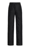 Brandon Maxwell Holland Sheer Cropped Silk Pants In Multi