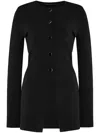 Brandon Maxwell The Holly Double Jersey Cardigan In Black