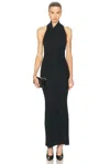 Brandon Maxwell India Halter Dress In Black