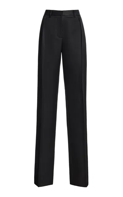 Brandon Maxwell Irving Wool-silk Trousers In Multi