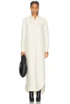 Brandon Maxwell Isa Button Down Dress In Oatmeal