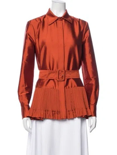 Pre-owned Brandon Maxwell Jacket In Orange