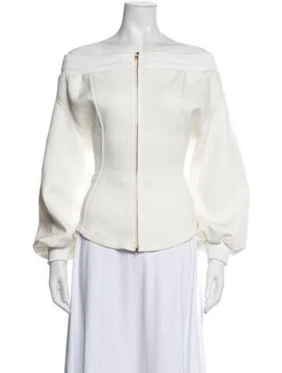 Pre-owned Brandon Maxwell Jacket In White