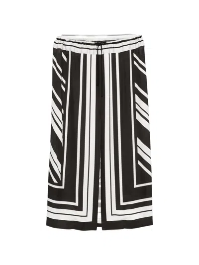 Brandon Maxwell Jameson Striped Maxi Skirt In Multi