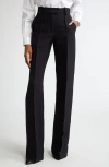 Brandon Maxwell The Jax Wool-silk Crepe Straight-leg Pants In Black