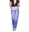 Brandon Maxwell Kiera Top In Black-gold In Purple