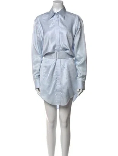 Pre-owned Brandon Maxwell Knee-length Dress In Blue