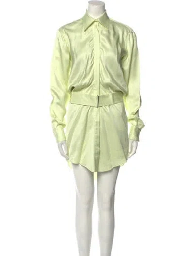 Pre-owned Brandon Maxwell Knee-length Dress In Green